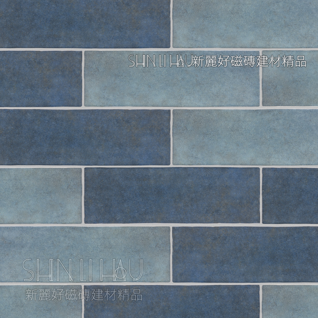 窯變地鐵磚-詠欣亮釉復古條磚 - 色調藍