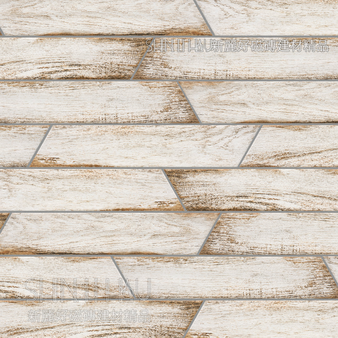 斜角木紋磚-木石築享 - 木石白