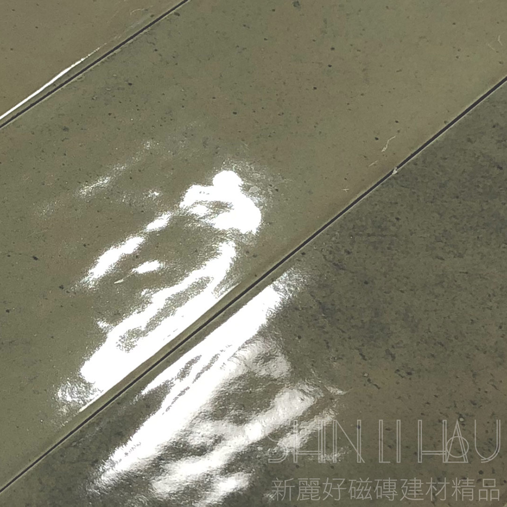 地鐵磚-吾悠亮面手工條磚 - 橄欖綠