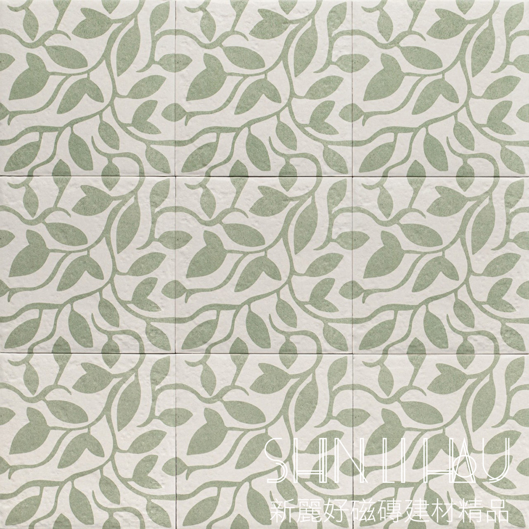 楔翠綠園 Green Garden|20×20 歐洲進口拼花磁磚|綠色幾何設計|牆地兩用 - 綠園F5 楔翠綠園 Green Garden|20×20 歐洲進口拼花磁磚|綠色幾何設計|牆地兩用 - 綠園F5